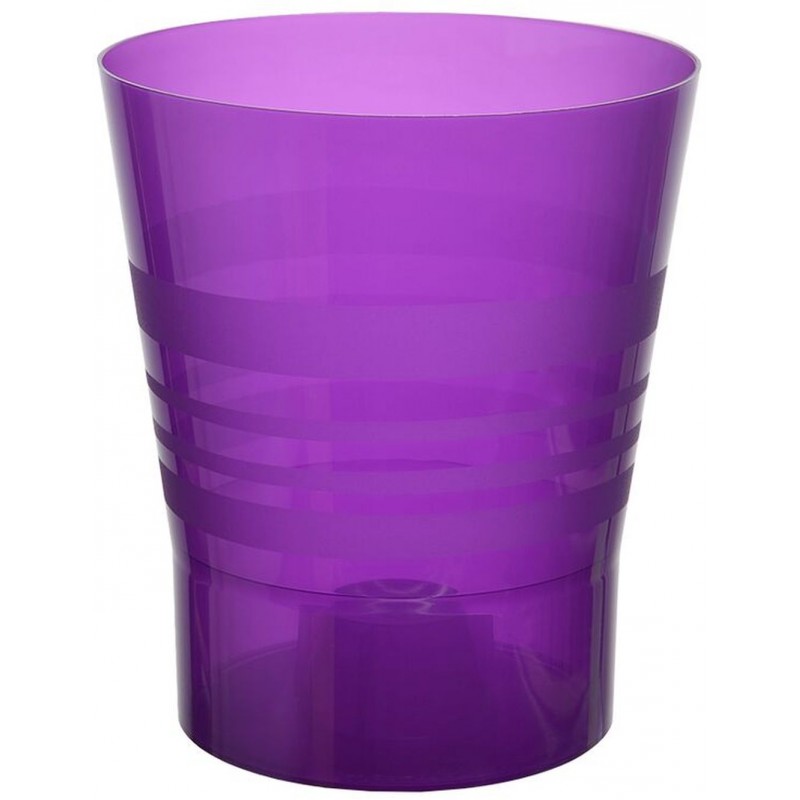 PLASTKON Dekorativní květináč Orchid 13 cm transparentní tmavě fialová
