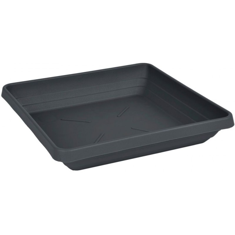 PLASTKON Miska pod květináč Quattro 30 antracit