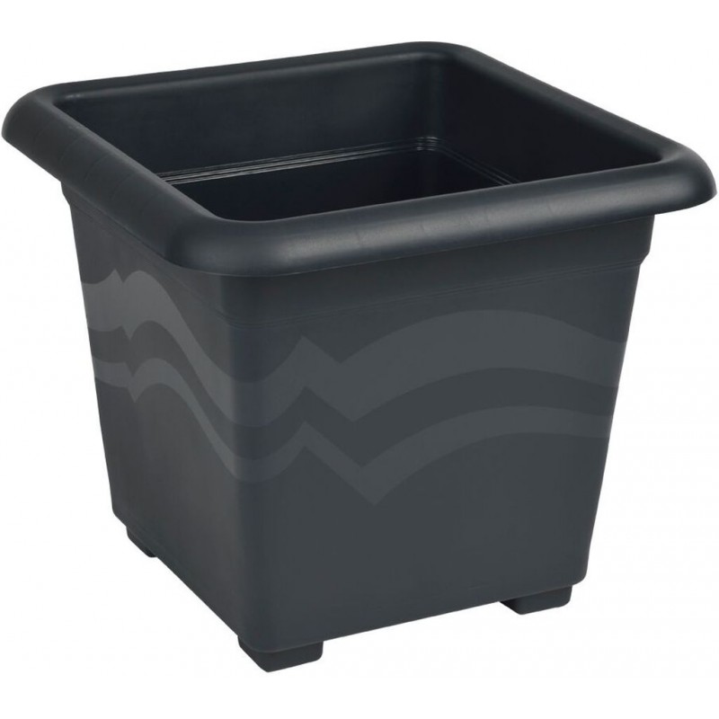 PLASTKON Hranatý květináč Quattro 30x30 cm antracit PLASTKON Hranatý květináč Quattro 30x30 cm antracit