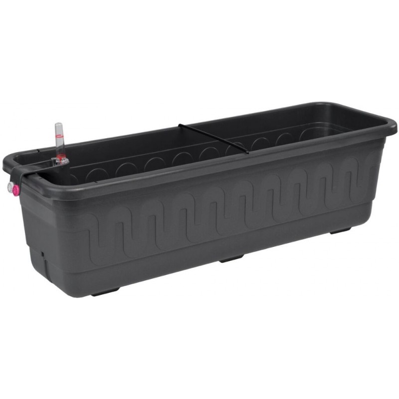 PLASTKON Samozavlažovací truhlík Smart Systém Fantazie 100 cm antracit PLASTKON Samozavlažovací truhlík Smart Systém Fantazie 100 cm antracit