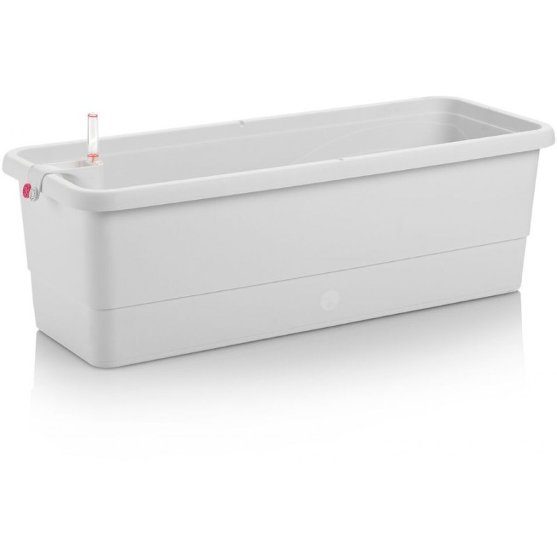 PLASTKON Samozavlažovací truhlík Smart Systém Gardenie 80 cm bílá PLASTKON Samozavlažovací truhlík Smart Systém Gardenie 80 cm bílá