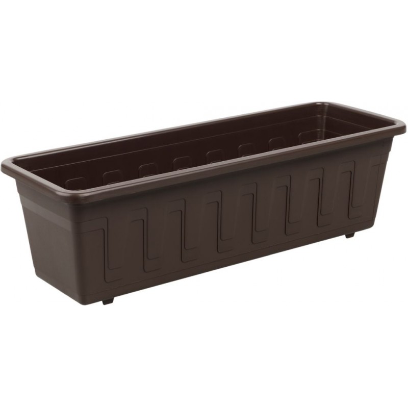 PLASTKON Samozavlažovací truhlík Garden Flor 80 cm hnědá PLASTKON Samozavlažovací truhlík Garden Flor 80 cm hnědá
