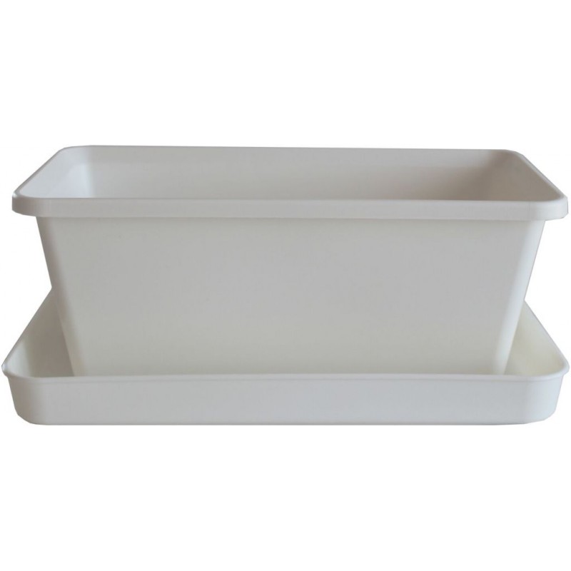 PLASTKON Truhlík Small window box s miskou 20 cm bílá PLASTKON Truhlík Small window box s miskou 20 cm bílá