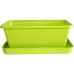 PLASTKON Truhlík Small window box s miskou 20 cm hráškově zelená
