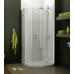 RONAL PLR Pur Light čtvrtkruh s dvoukřídlými dveřmi, 90cm, R55mm aluchrom/čiré PLR559005007