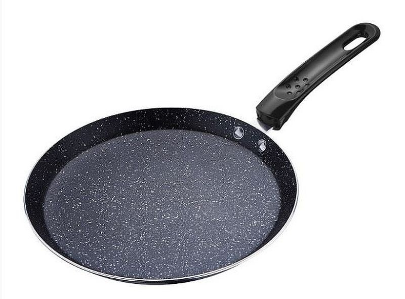 RENBERG Pánev na palačinky 24 cm s mramorovým povrchem černá RB-1063čern