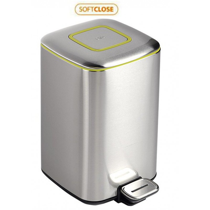 SAPHO REGENT Odpadkový koš 32l, Soft Close, broušená nerez, stříbrná DR303