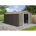 Riwall PRO RMSA 12x10 Brown - zahradní domek kovový 3 x 3,7 m SD-X1210-H170C-B