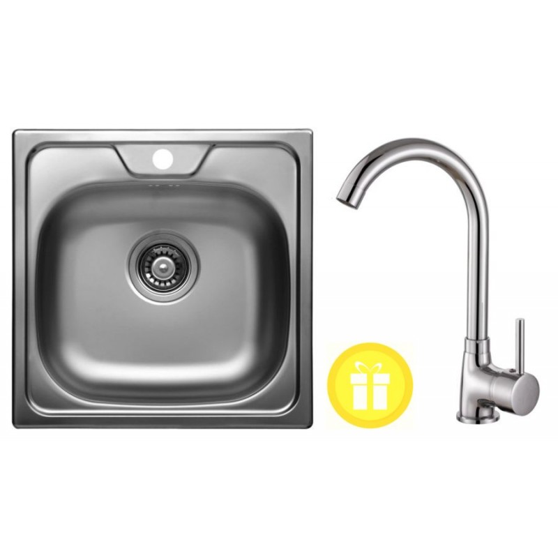 ALVEUS Set dřez Allux 70 + baterie Karina + dárek