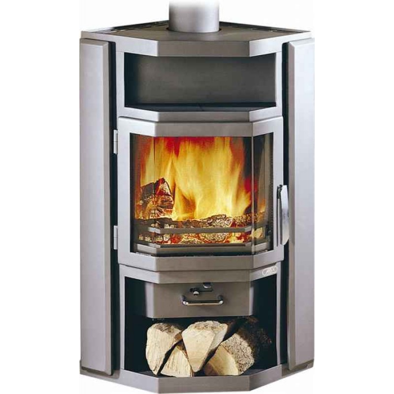 ABX Skandik 4660-8, krbová kamna na dřevo, šedý plech