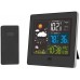 SOLIGHT meteostanice, barevný LCD, teplota, vlhkost,RCC, černá TE80