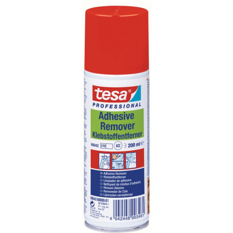 TESA Odstraňovač lepidla ve spreji, nezávadný, bezbarvý, příjemná vůně, 200ml 60042-00001-00 TESA Odstraňovač lepidla ve spreji, nezávadný, bezbarvý, příjemná vůně, 200ml 60042-00001-00
