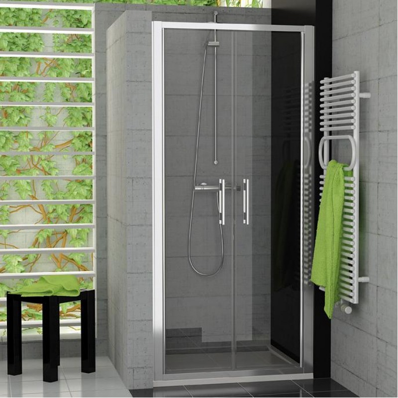 RONAL TOPP2 TOP-Line dvoukřídlé dveře 70 cm, aluchrom/sklo Cristal perly TOPP207005044