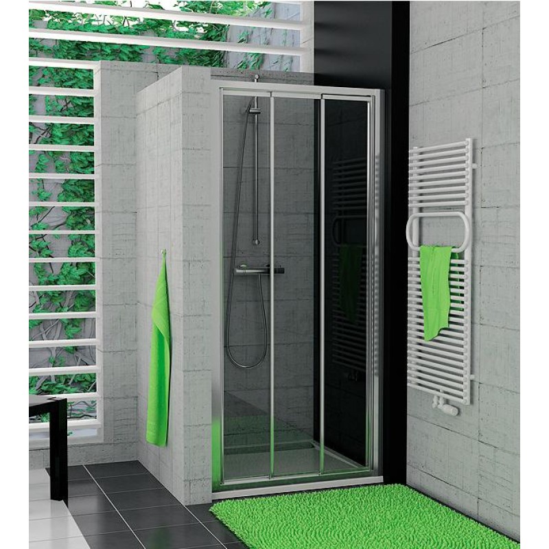 RONAL TOPS3 TOP-Line třídílné posuvné dveře 120-180cm, bílá/čiré TOPS3SM40407