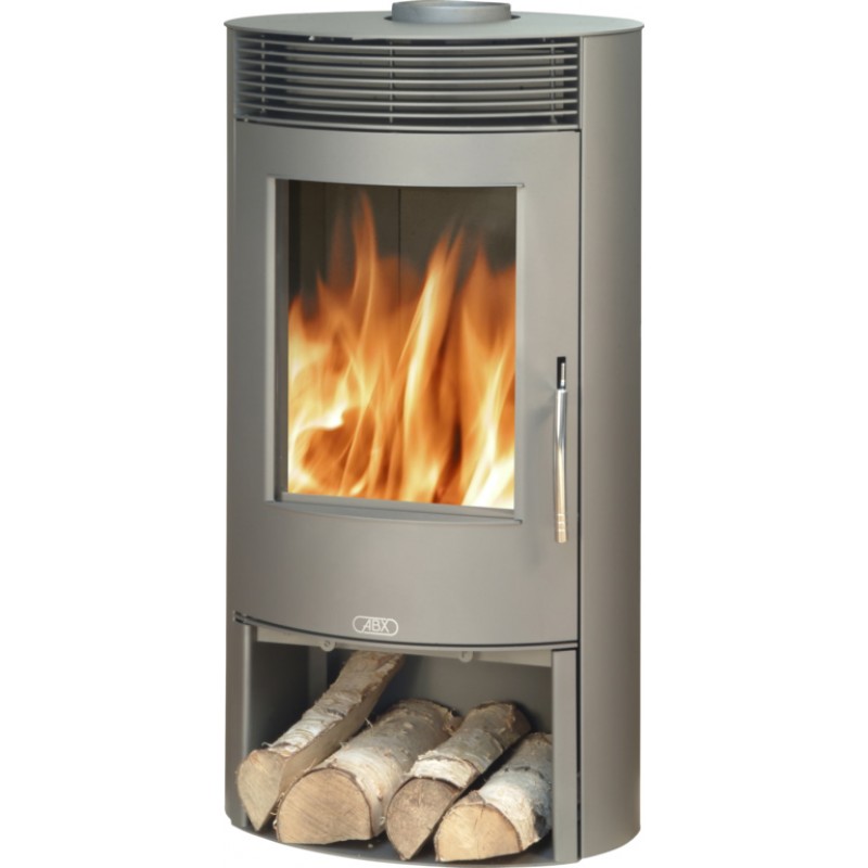 ABX Tartu 5, krbová kamna na dřevo, šedý plech ABX Tartu 5, krbová kamna na dřevo, šedý plech