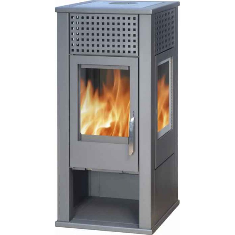 ABX Tetral 4675-7, krbová kamna na dřevo, šedý plech