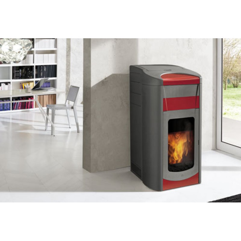 EDILKAMIN TORONTO krbová kamna na pelety, červené 637770