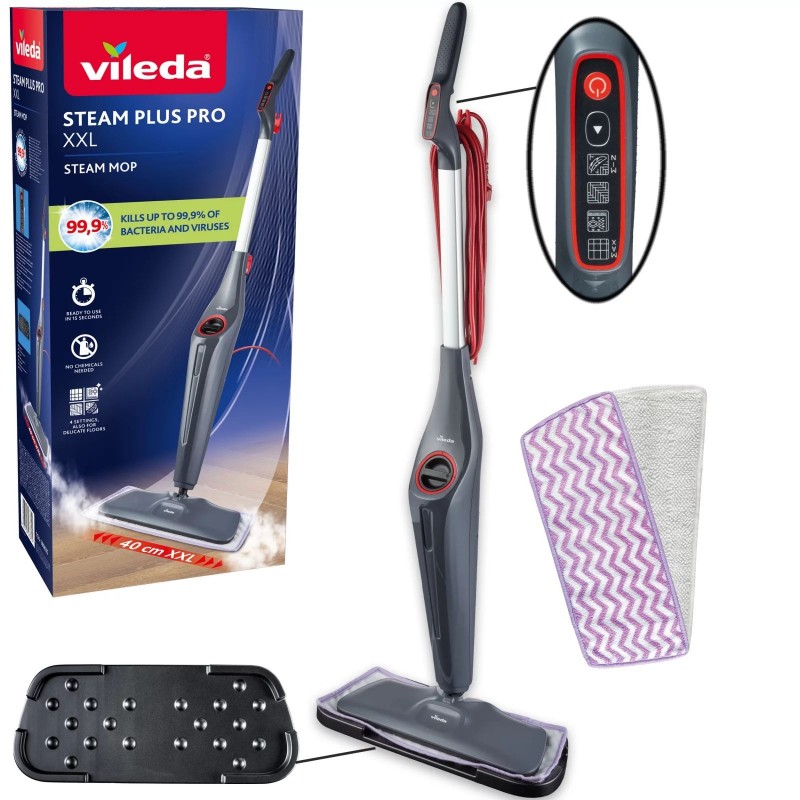 VILEDA STEAM PLUS XXL PRO Parní mop 180835 VILEDA STEAM PLUS XXL PRO Parní mop 180835