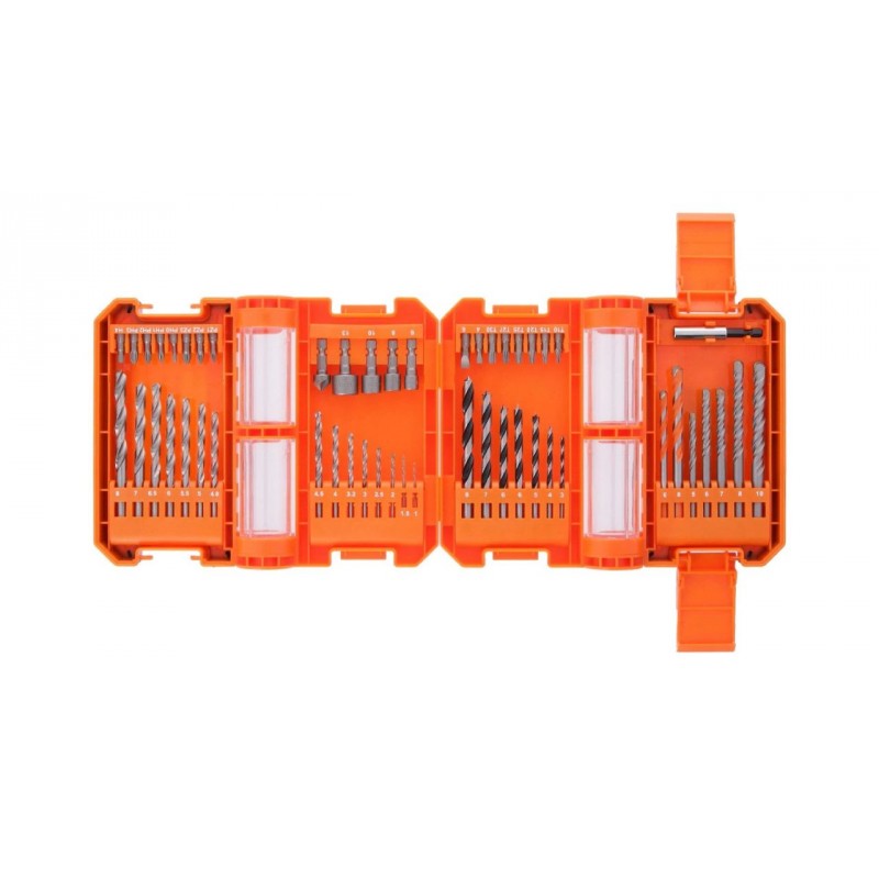 WellCut WC-DB51U Sada vrtáků do dřeva, zdiva, železa a keramických kompaktních bitů (51ks)