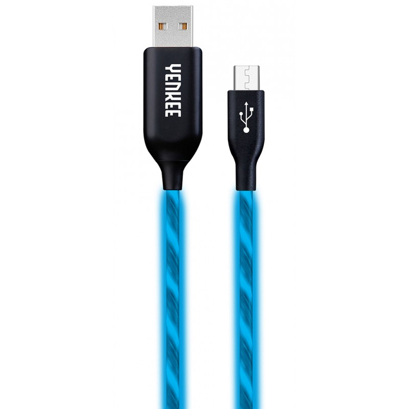 YENKEE YCU 231 BE LED Micro USB kabel 35052175 YENKEE YCU 231 BE LED Micro USB kabel 35052175