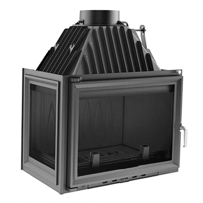 KRATKI ZUZIA/L 16 kW krbová vložka teplovzdušná, levé sklo se sloupkem