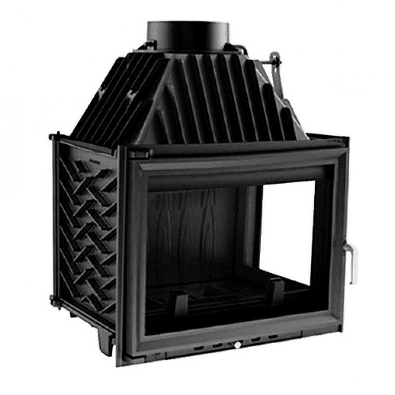 KRATKI ZUZIA/P 16 kW krbová vložka teplovzdušná, pravé sklo se sloupkem