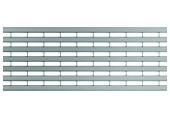 ACO Drainlock V/X100 - B125, rošt s podélnými U-profily 1,0 m, nerez 132555