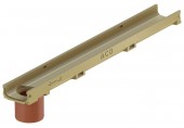 ACO Euroline mini žlab 1 m, H=5,5 cm, se spodním odtokem DN/OD 110, bez roštu 810010