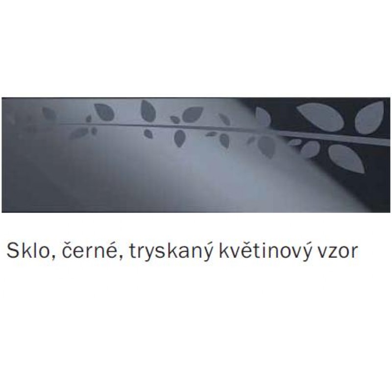 ACO ShowerDrain E odtokový rošt 900 mm, sklo, černé, květinový vzor 9010.57.14