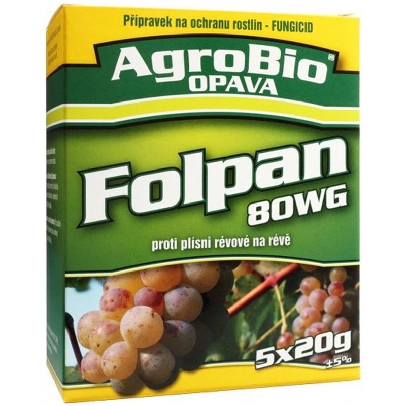 AgroBio FOLPAN 80 WG proti plísni révové v révě vinné 5x20 g AgroBio FOLPAN 80 WG proti plísni révové v révě vinné 5x20 g