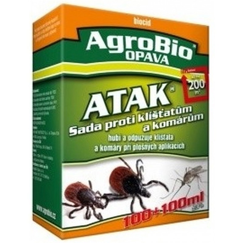 AgroBio ATAK Sada proti klíšťatům a komárům 100 ml+100 ml 002130 AgroBio ATAK Sada proti klíšťatům a komárům 100 ml+100 ml 002130