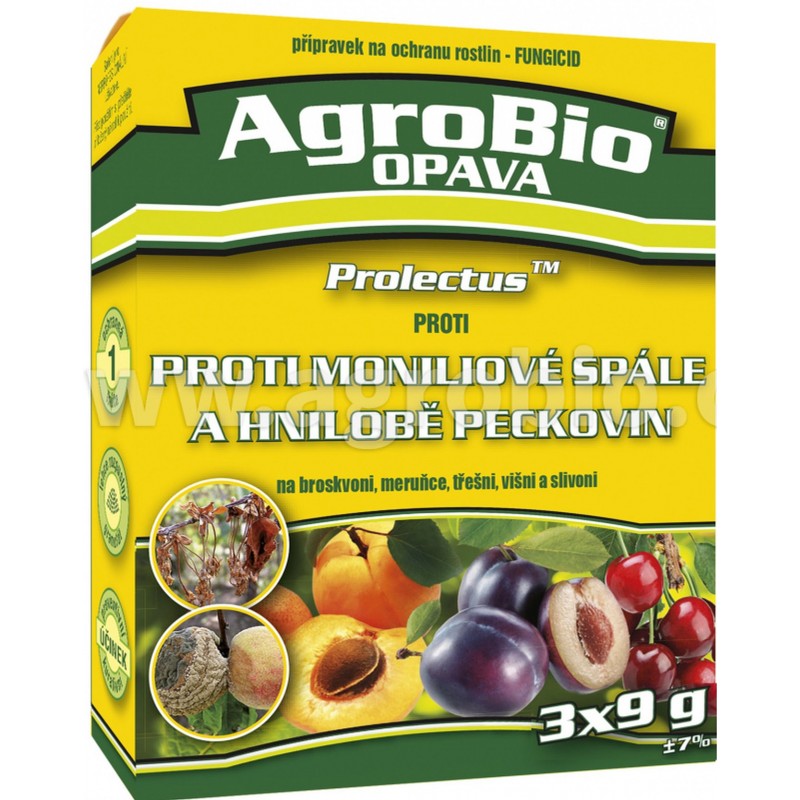 AgroBio PROTI moniliové spále a hnilobě peckovin (Prolectus), 3x9 g 003291 AgroBio PROTI moniliové spále a hnilobě peckovin (Prolectus), 3x9 g 003291