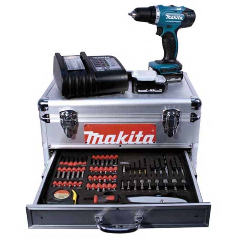 MAKITA aku vrtací šroubovák 1,3 Ah Li-ion + sada příslušenství DDF343SHEX MAKITA aku vrtací šroubovák 1,3 Ah Li-ion + sada příslušenství DDF343SHEX