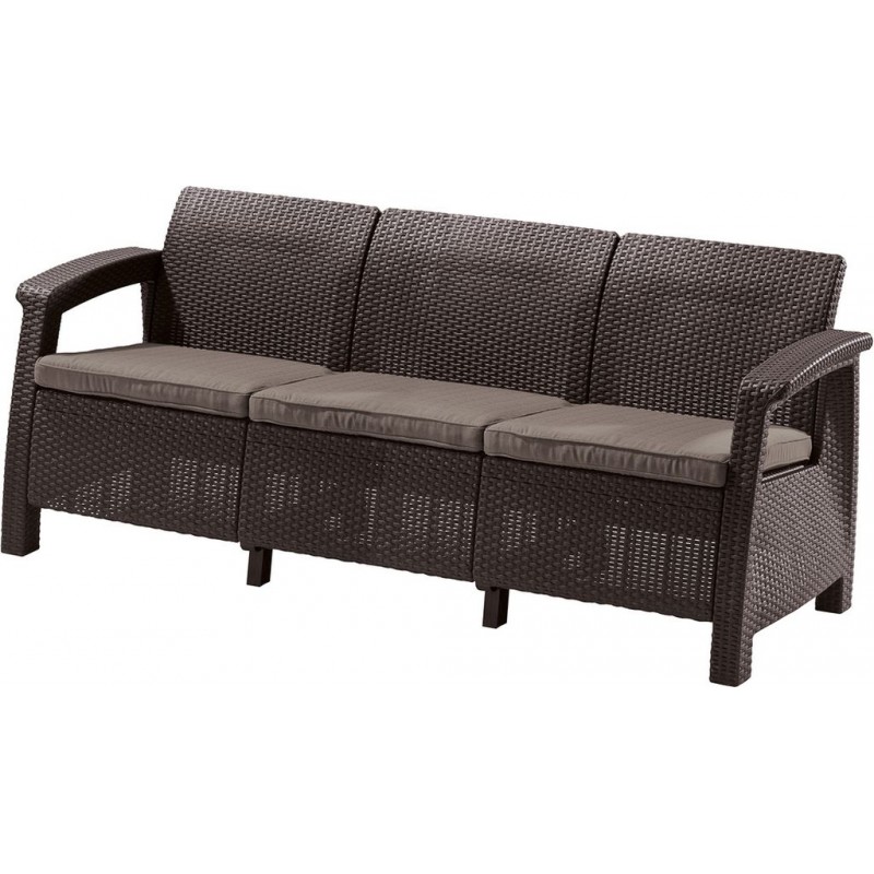 ALLIBERT CORFU LOVE SEAT MAX Pohovka, 182 x 70 x 79cm, hnědá/šedo-béžová 17197959 ALLIBERT CORFU LOVE SEAT MAX Pohovka, 182 x 70 x 79cm, hnědá/šedo-béžová 17197959