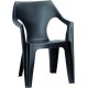 ALLIBERT DANTE zahradní židle, 57 x 57 x 79 cm, grafit 17187058