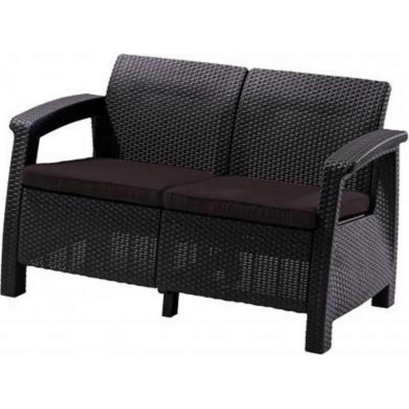 ALLIBERT CORFU LOVE Seat pohovka, 128 x 70 x 79cm, hnědá/čokoládová 17197359 ALLIBERT CORFU LOVE Seat pohovka, 128 x 70 x 79cm, hnědá/čokoládová 17197359