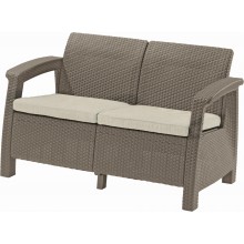 ALLIBERT CORFU LOVE SEAT Pohovka, 128 x 70 x 79cm, capuccino/béžová 17197359