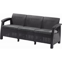 ALLIBERT CORFU LOVE SEAT MAX Pohovka, 182 x 70 x 79cm, grafit/šedá 17197959