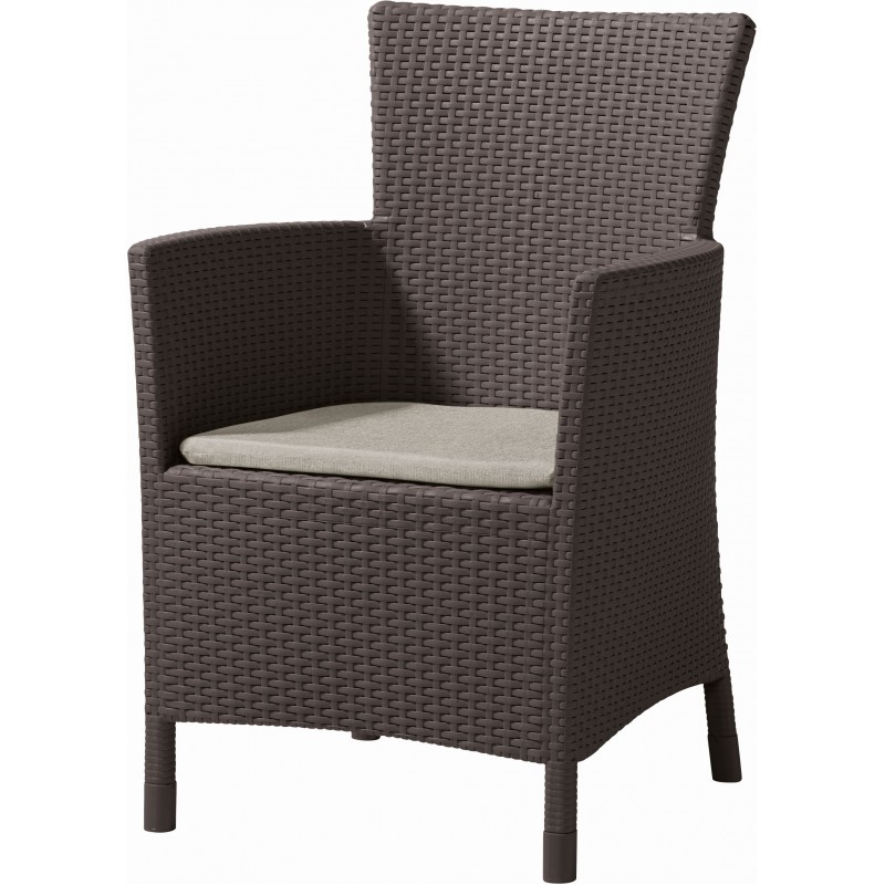 ALLIBERT IOWA Zahradní křeslo, 62 x 60 x 89 cm, hnědá 17197853