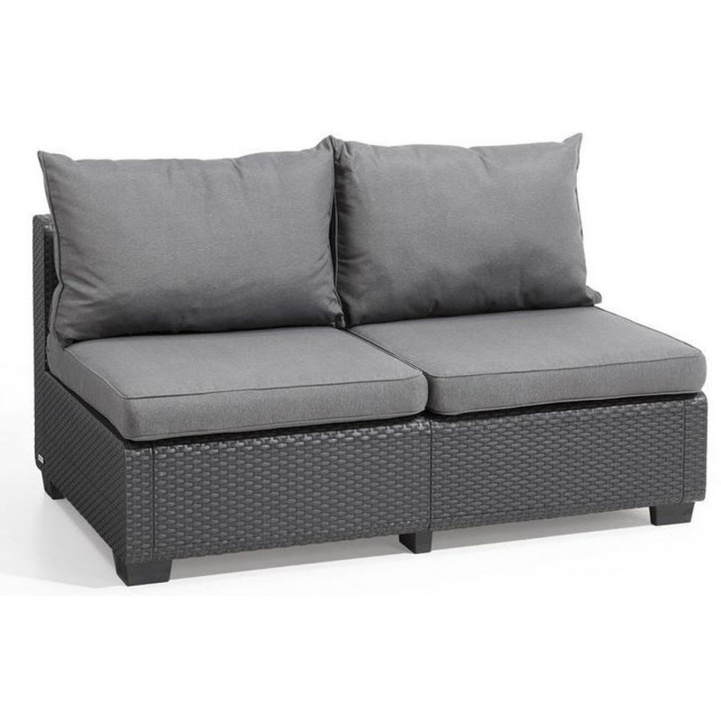 ALLIBERT SAPPORO 2 Pohovka, 130 x 84 x 63,5 cm, grafit/šedá 17206028