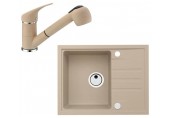 ALVEUS Set INTERMEZZO 30 dřez 620x480 mm + baterie AM 20, béžová