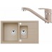 ALVEUS Set INTERMEZZO 70 dřez 780x480 mm + baterie NINA, béžová