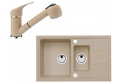 ALVEUS Set INTERMEZZO 70 dřez 780x480 mm + baterie AM 20, béžová