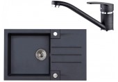 ALVEUS Set ROCK 130 dřez 780x480 mm + baterie NINA, černá