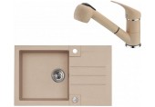 ALVEUS Set ROCK 130 dřez 780x480 mm + baterie AM 20, béžová