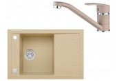ALVEUS Set FORMIC 30 dřez 760x500 mm + baterie NINA, béžová