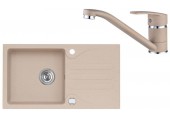 ALVEUS Set GALAPAGOS 30 dřez 770x430 mm + baterie NINA, béžová