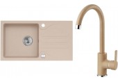 ALVEUS Set GALAPAGOS 30 dřez 770x430 mm + baterie TONIA, béžová