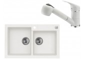 ALVEUS Set ROCK 90 dřez 780x480 mm + baterie AM 20, bílá