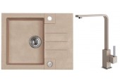 ALVEUS Set ROCK 30 dřez 595x475 mm + baterie AFRA, béžová